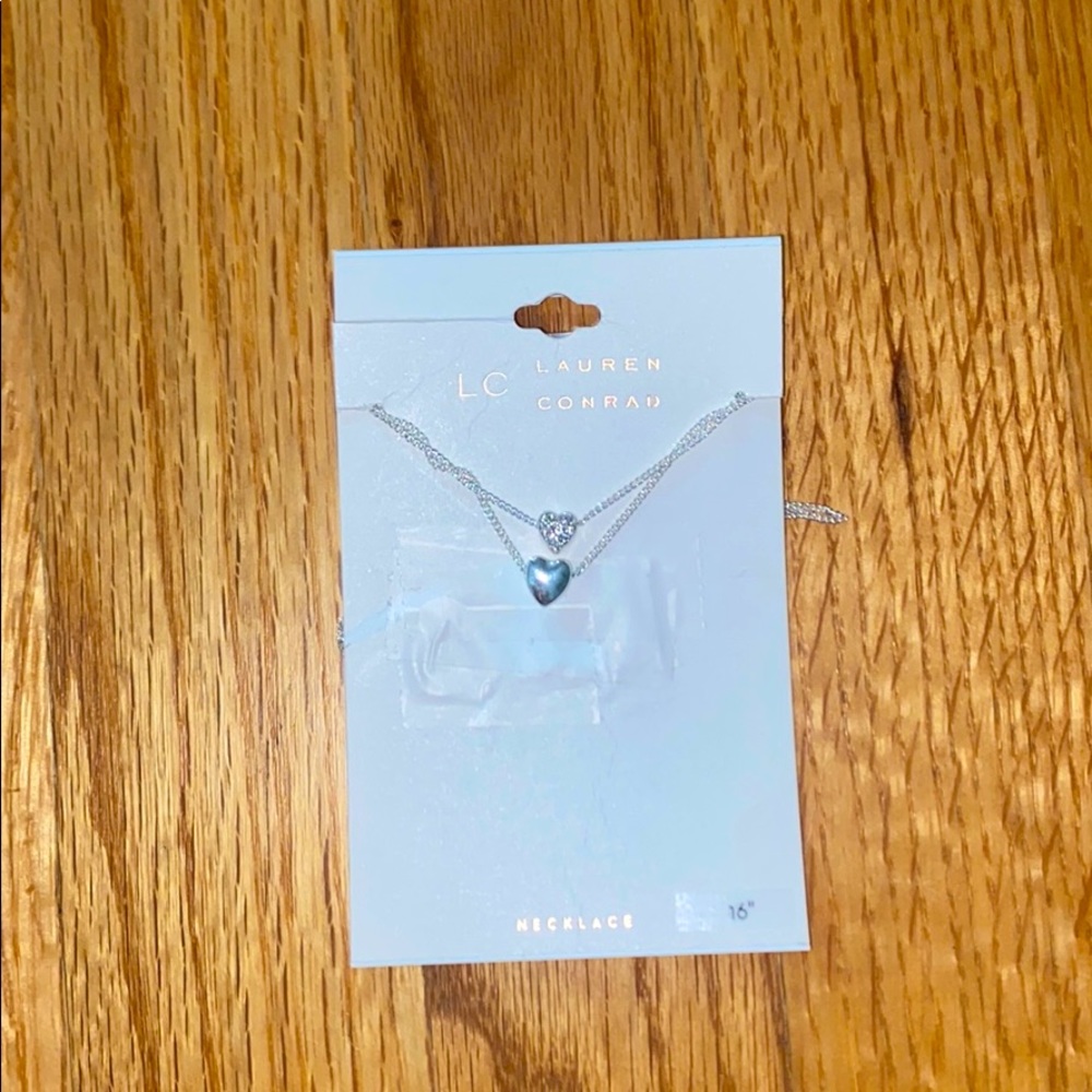 Stacked heart necklace